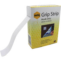 marbig grip strips hook only 25mm x 3.6m