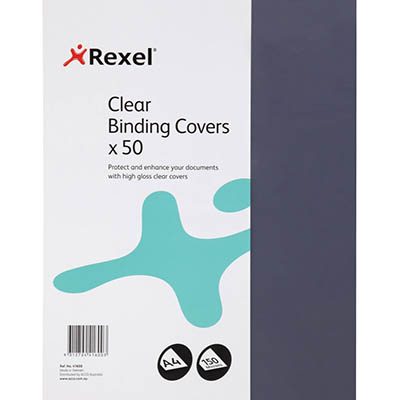 Image for REXEL BINDING COVER 150 MICRON A4 CLEAR PACK 50 from PaperChase Office National