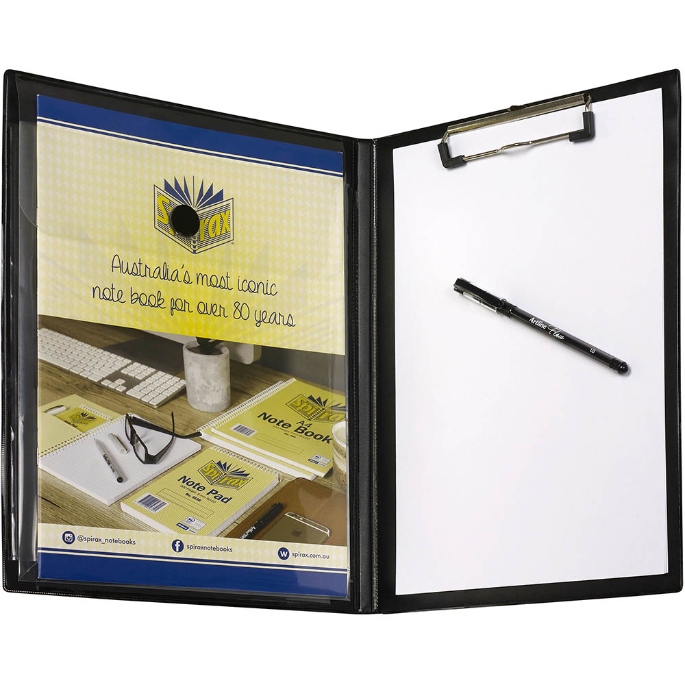 Image for MARBIG INSERT CLIPFOLDER EXPANDING POCKET PP A4 BLACK from Discount Office National
