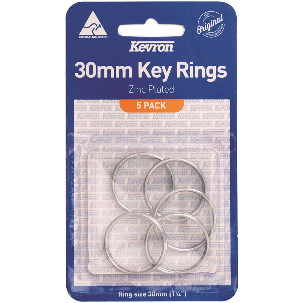 Image for KEVRON ID1043 KEY RING 30MM PACK 5 from PaperChase Office National