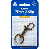 kevron al1057 j-clip key ring metal 75mm