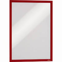 durable duraframe sign holder adhesive back a3 red pack 2