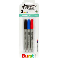 texta burst fineliner pens assorted pack 3