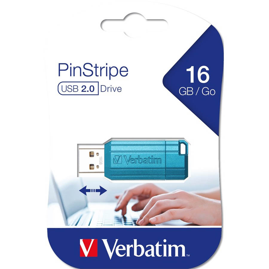 Image for VERBATIM STORE-N-GO PINSTRIPE USB FLASH DRIVE 2.0 16GB PINK from Sterling's Office National