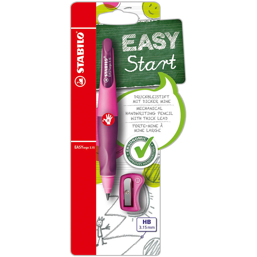 Image for STABILO EASY ERGO MECHANICAL PENCIL RIGHT HAND PINK from Office National Capalaba