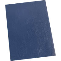 rexel binding cover leathergrain 300gsm a4 navy blue pack 100