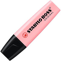 stabilo boss highlighter chisel pastel pink blush