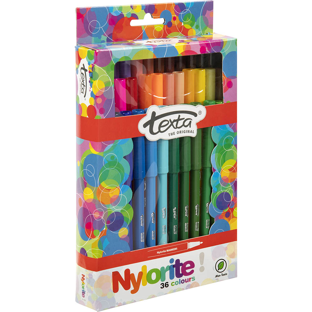 Image for TEXTA NYLORITE COLOURING MARKERS BOX 36 from Our Town & Country Office National