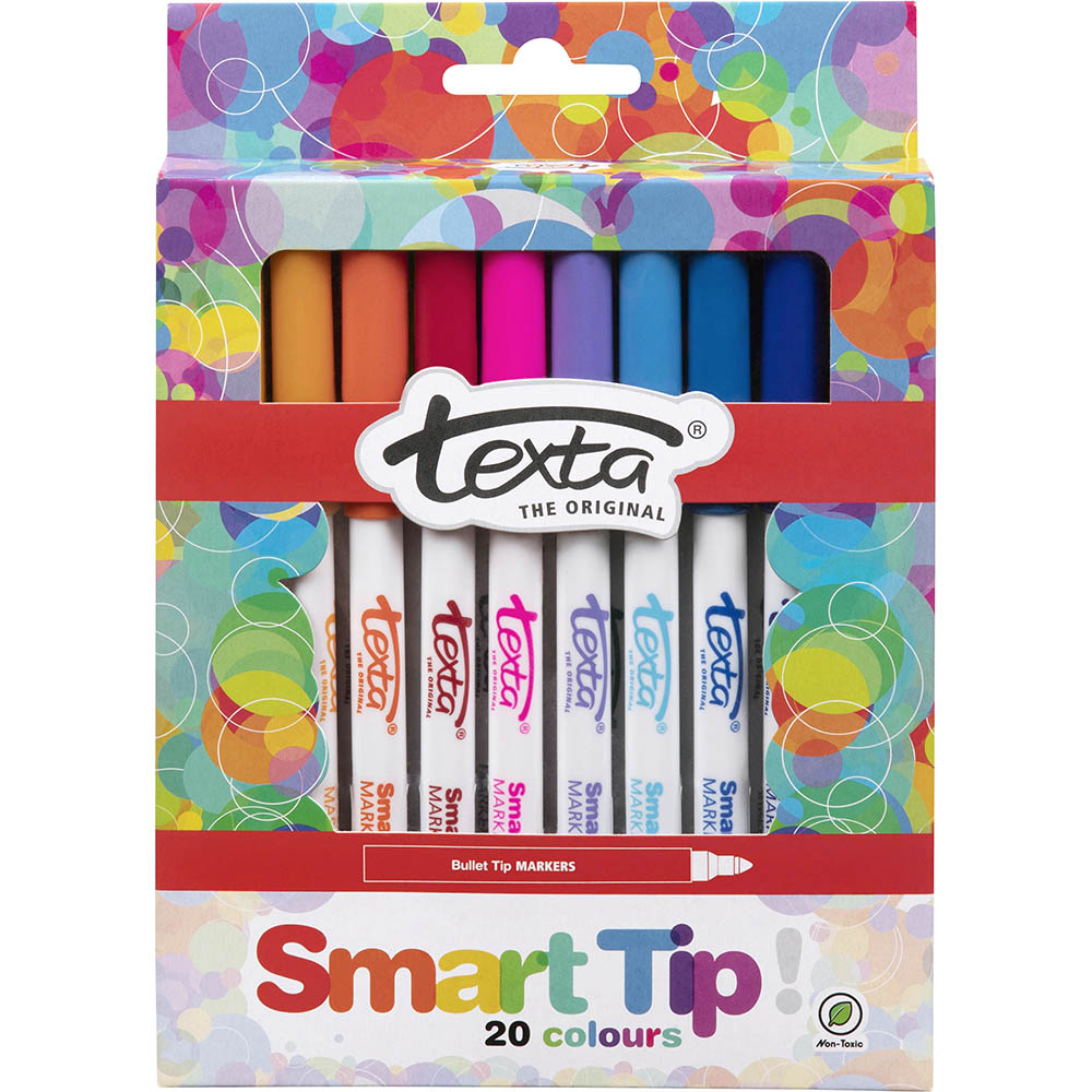 Image for TEXTA SMARTTIP COLOURING MARKERS ASSORTED WALLET 20 from Aztec Office National