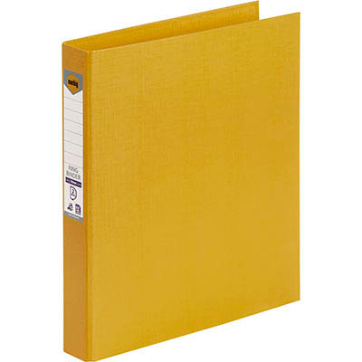 Image for MARBIG LINEN RING BINDER PE 2D 25MM A4 YELLOW from Office National Sydney Stationery