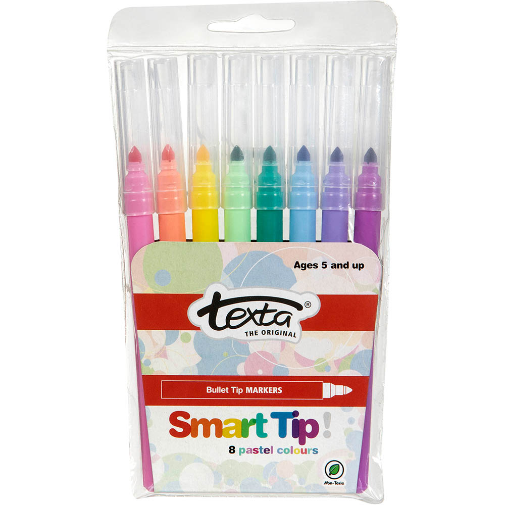 Image for TEXTA SMARTTIP COLOURING MARKERS PASTEL ASSORTED PACK 8 from Office National Balcatta