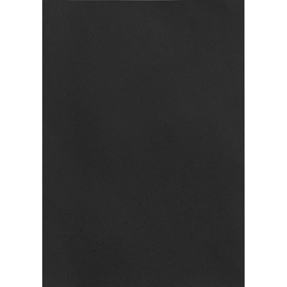 Image for REXEL BINDING COVER LEATHERGRAIN 250GSM A4 BLACK PACK 100 from Office National Barossa