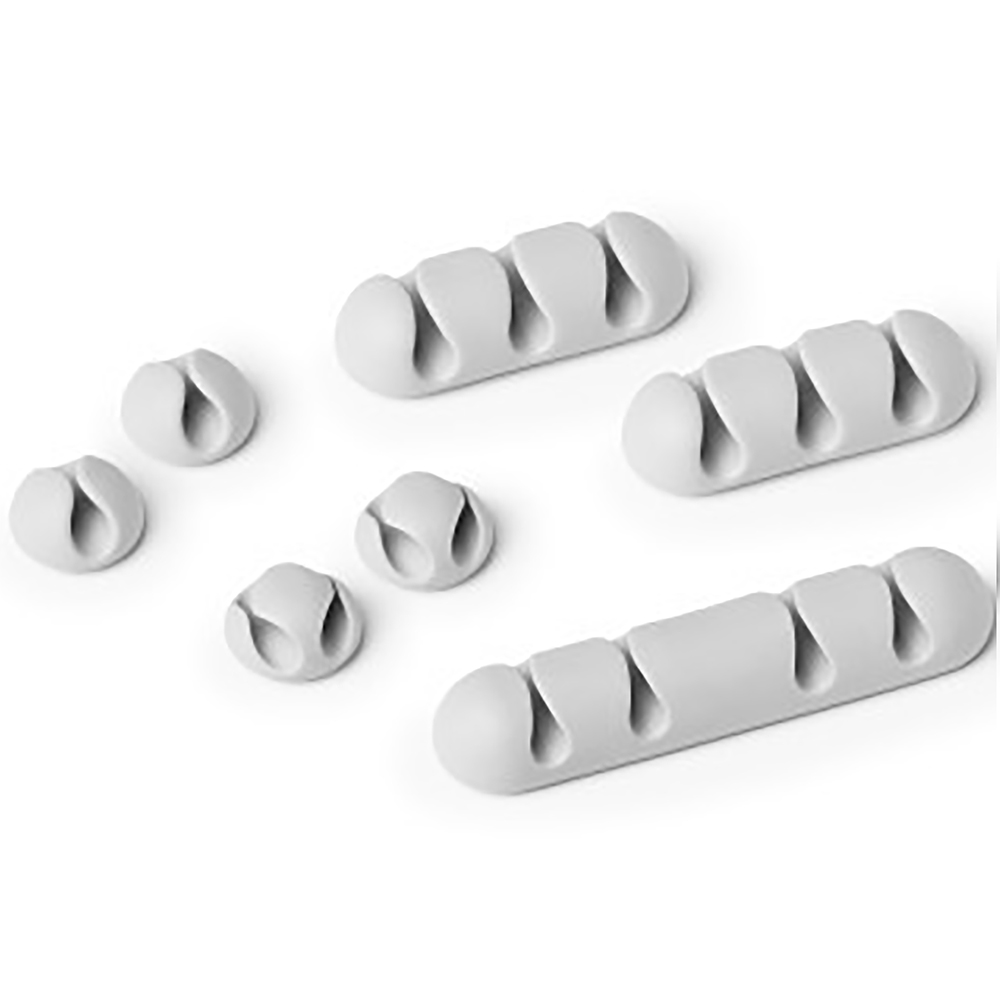 Image for DURABLE CAVOLINE SELF ADHESIVE CABLE MANAGEMENT CLIPS ASSORTED GREY PACK 7 from OFFICE NATIONAL CANNING VALE