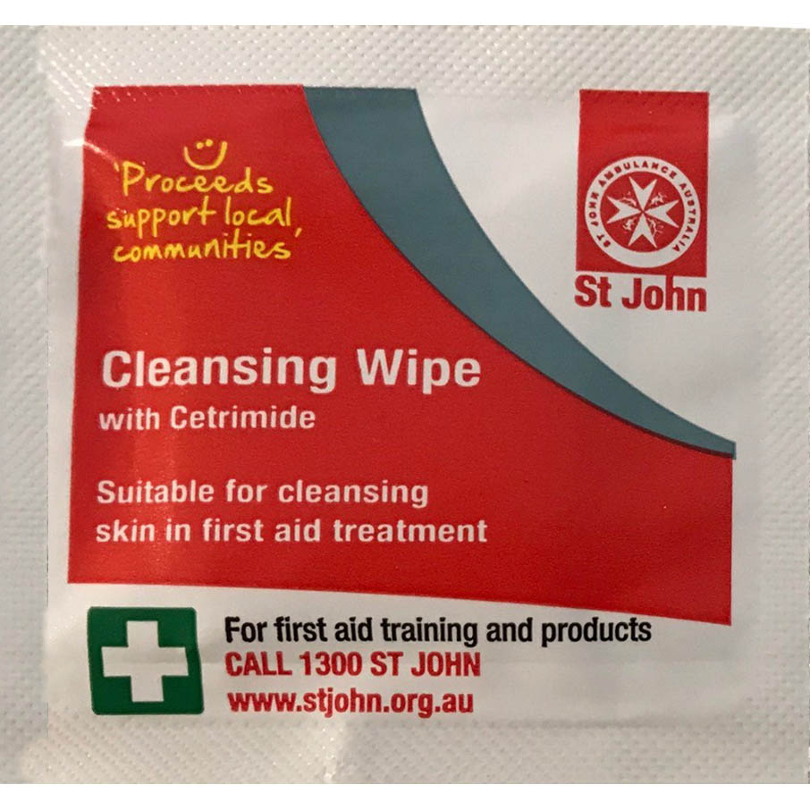 Image for ST JOHN STERILE CLEANSING WIPE PACK 10 from SBA Office National - Darwin