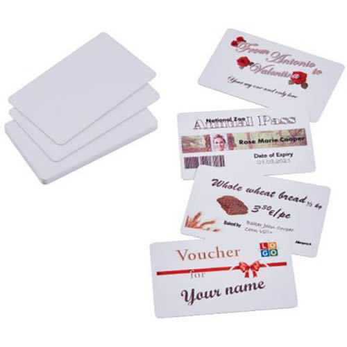 Image for COLOP E-MARK PVC CARDS 85.5 X 54MM WHITE PACK 50 from OFFICE NATIONAL CANNING VALE