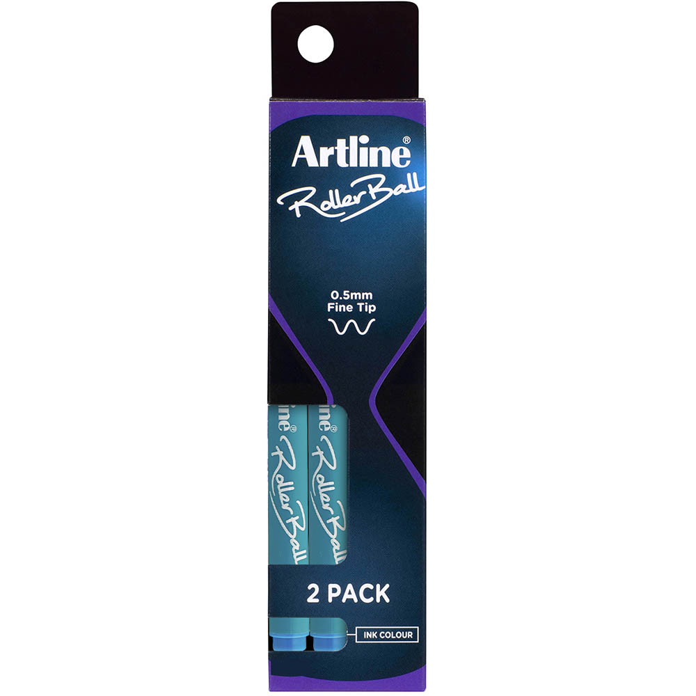 Image for ARTLINE ROLLERBALL PEN 0.5MM BLUE PACK 2 from AASTAT Office National