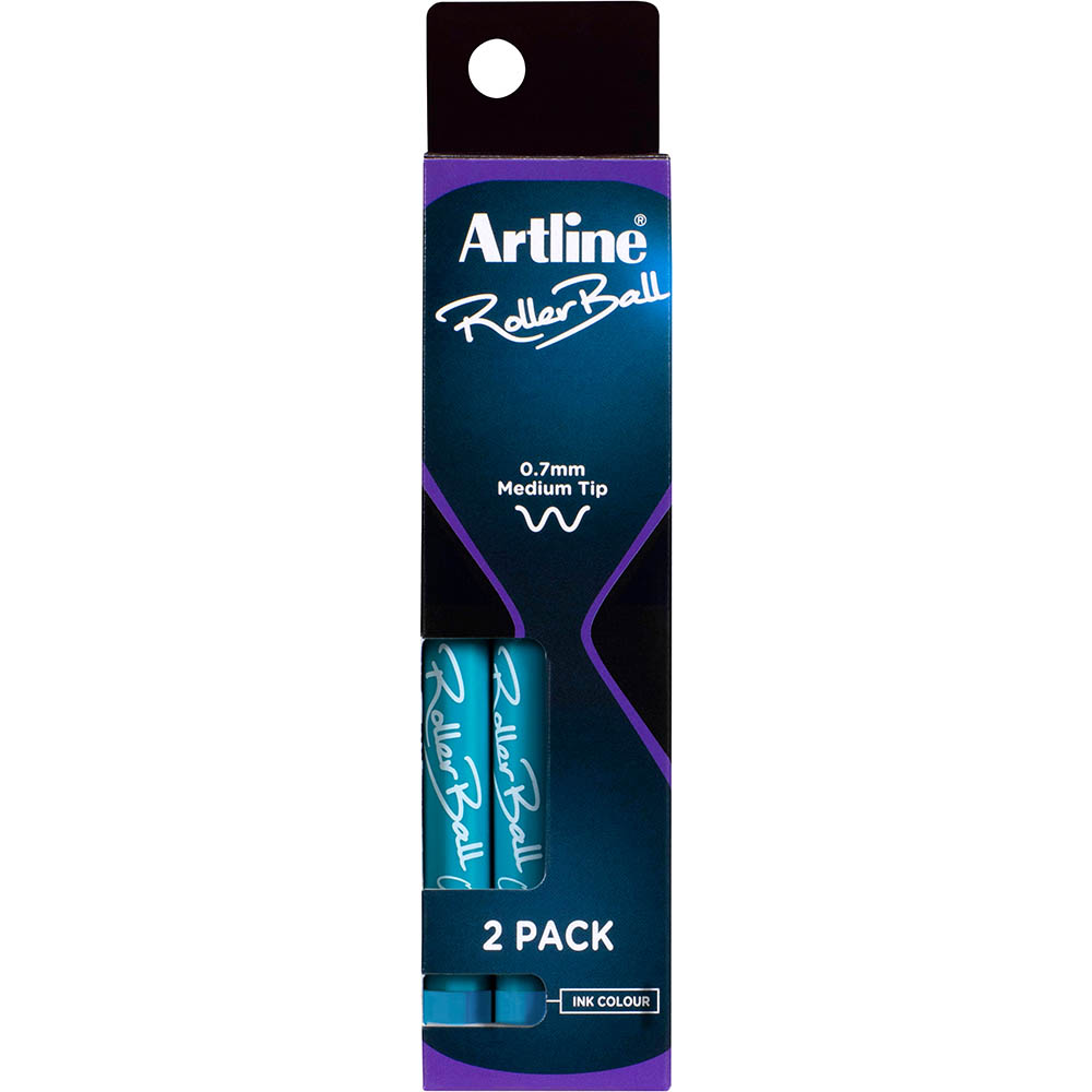 Image for ARTLINE ROLLERBALL PEN 0.7MM BLUE PACK 2 from Coleman's Office National