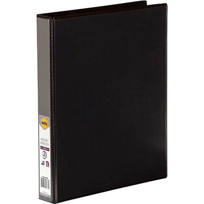 Image for MARBIG CLEARVIEW INSERT RING BINDER 2D 25MM A4 BLACK from Connelly's Office National