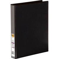 marbig clearview insert ring binder 2d 25mm a4 black