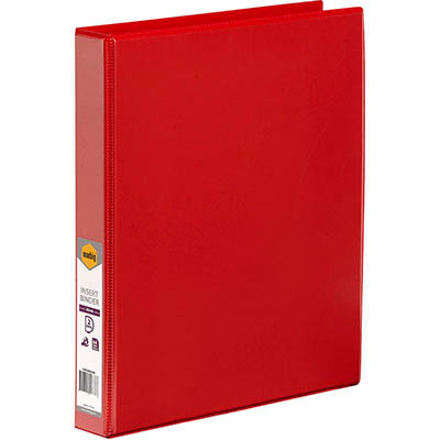 Image for MARBIG CLEARVIEW INSERT RING BINDER 2D 25MM A4 RED from Emerald Office Supplies Office National