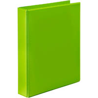 marbig clearview insert ring binder 2d 25mm a4 lime