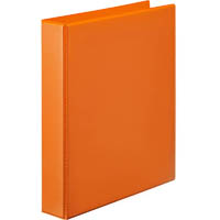marbig clearview insert ring binder 2d 25mm a4 orange