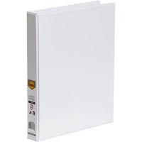 marbig clearview insert ring binder 2d 25mm a4 white