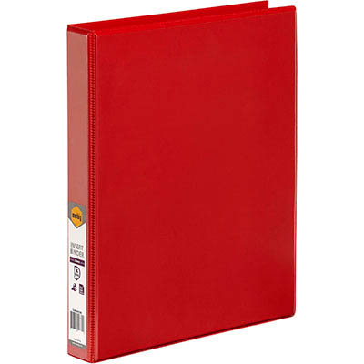 Image for MARBIG CLEARVIEW INSERT RING BINDER 4D 25MM A4 RED from Surry Office National