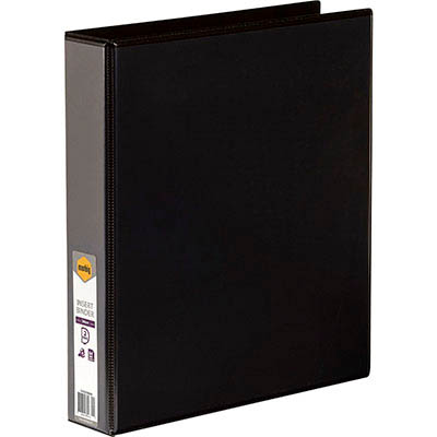 Image for MARBIG CLEARVIEW INSERT RING BINDER 2D 38MM A4 BLACK from OFFICE NATIONAL CANNING VALE