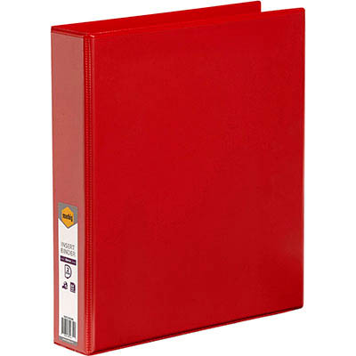 Image for MARBIG CLEARVIEW INSERT RING BINDER 2D 38MM A4 RED from Emerald Office Supplies Office National