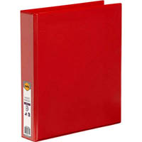 marbig clearview insert ring binder 2d 38mm a4 red