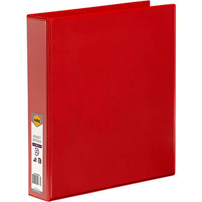 Image for MARBIG CLEARVIEW INSERT RING BINDER 4D 38MM A4 RED from OFFICE NATIONAL CANNING VALE