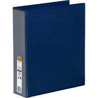 marbig clearview insert ring binder 2d 50mm a4 blue