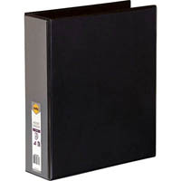 marbig clearview insert ring binder 2d 50mm a4 black