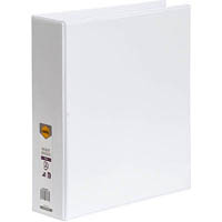 marbig clearview insert ring binder 2d 50mm a4 white