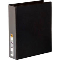 marbig clearview insert ring binder 3d 50mm a4 black