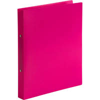 marbig soft touch ring binder 2d 25mm a4 pink