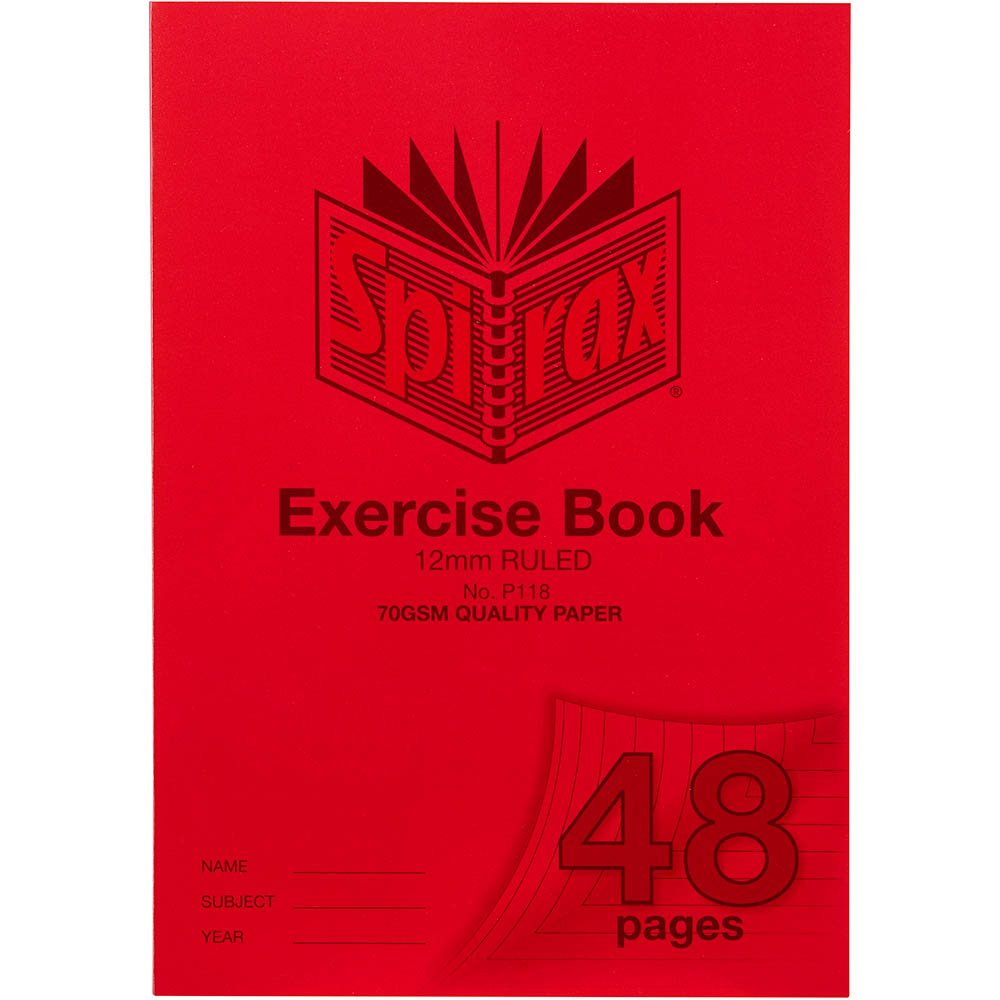 Image for SPIRAX P118 EXERCISE BOOK 12MM RULED 70GSM 48 PAGE A4 RED from PaperChase Office National