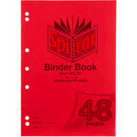 spirax p122 binder book 8mm ruled 70gsm 48 page a4