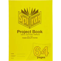 spirax p162 project book 18mm dotted thirds 70 gsm 64 page 330 x 240mm