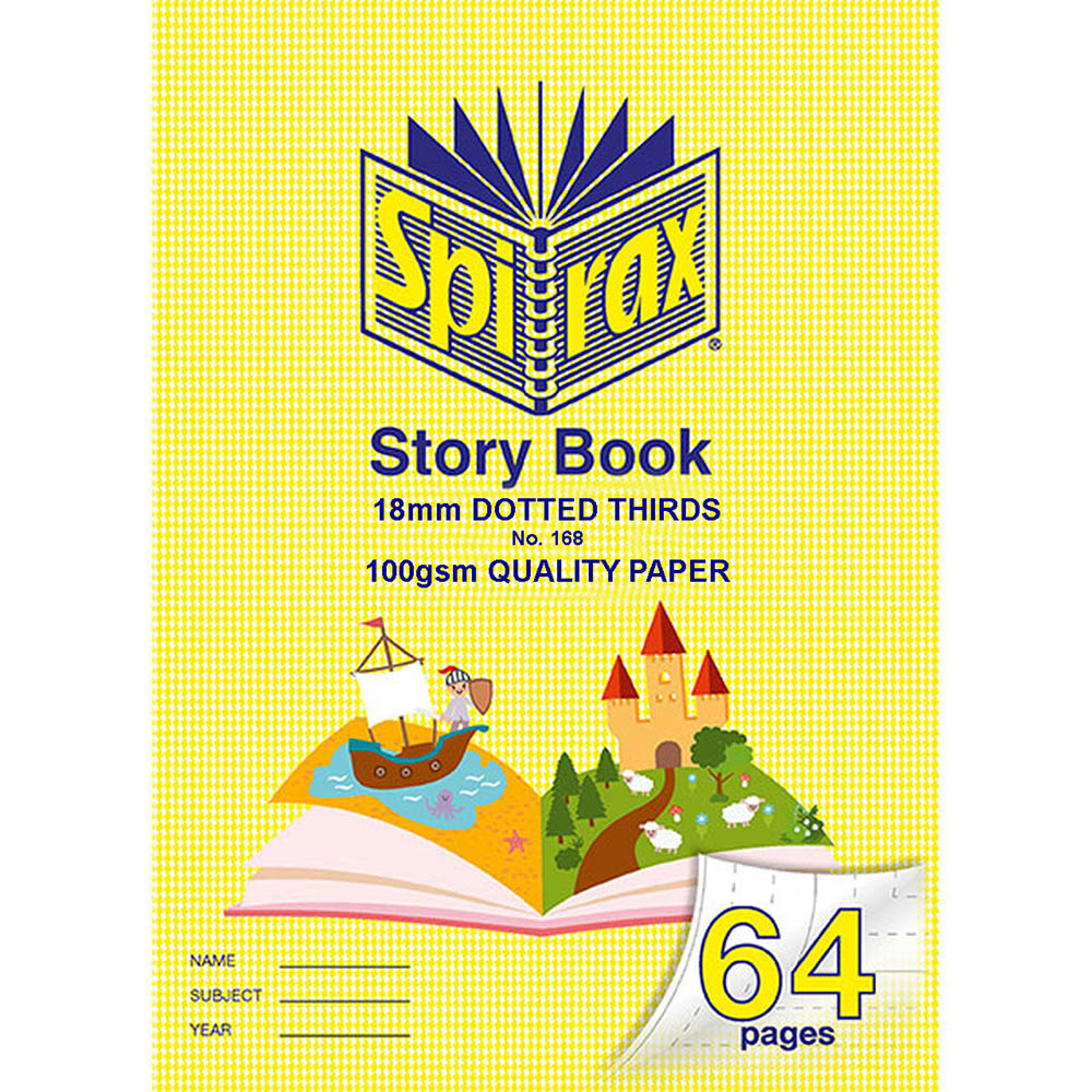 Image for SPIRAX 168 STORY BOOK 18MM DOTTED THIRDS 100GSM 64 PAGE 332 X 240MM from Office National Hobart