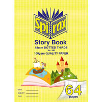 spirax 168 story book 18mm dotted thirds 100gsm 64 page 332 x 240mm