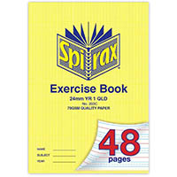 spirax 204 exercise book qld year 1 24mm ruled 70gsm 48 page a4