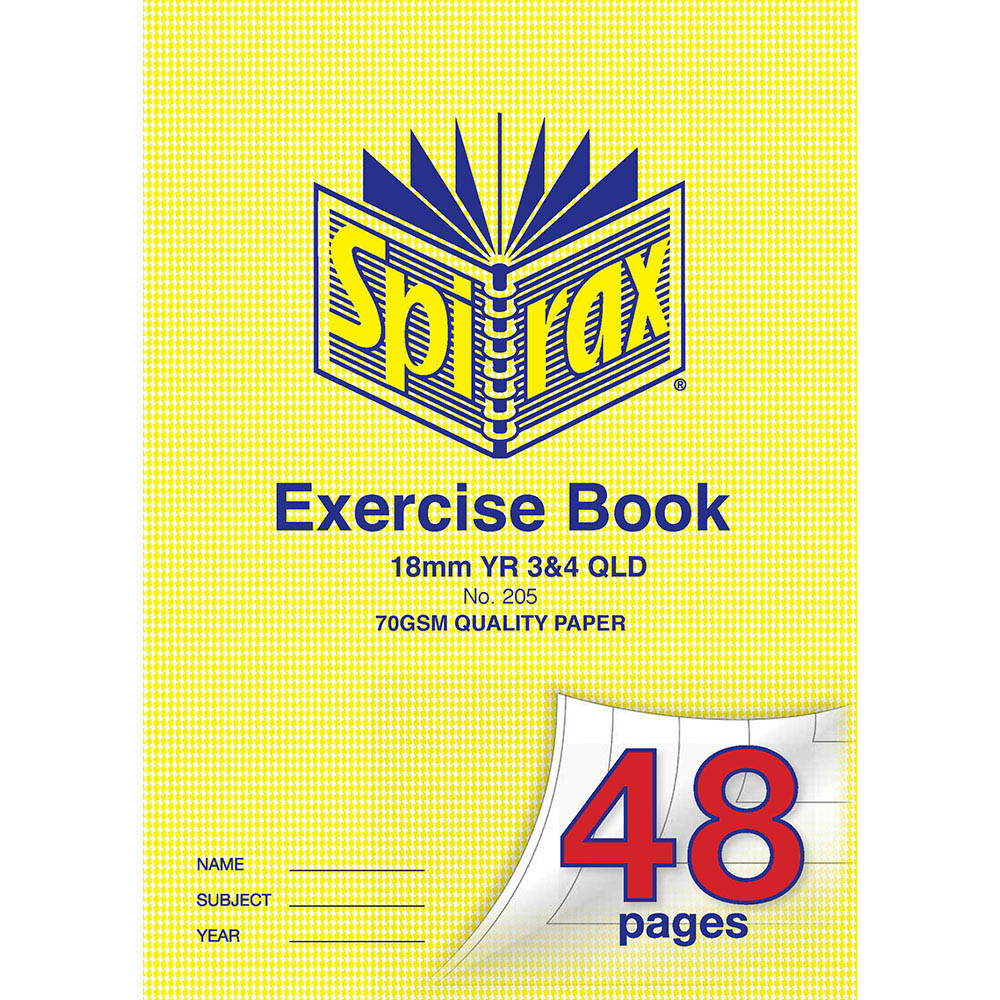 Image for SPIRAX 205 EXERCISE BOOK YEAR 3/4 12MM RULED 70GSM 48 PAGE A4 from Officebarn Office National