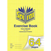 spirax p212 exercise book ruled 14mm 70gsm 64 page a4