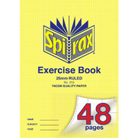spirax 213 exercise book 25mm ruled 70gsm 48 page a4