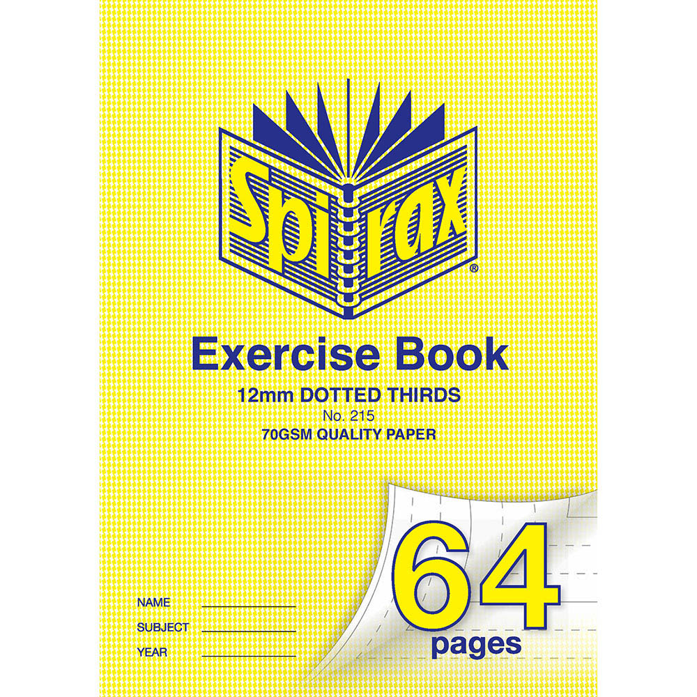 Image for SPIRAX 215 EXERCISE BOOK 12MM RULED 70GSM 64 PAGE A4 from Surry Office National