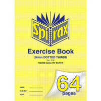 spirax 216 exercise book 24mm dotted thirds 64 page a4