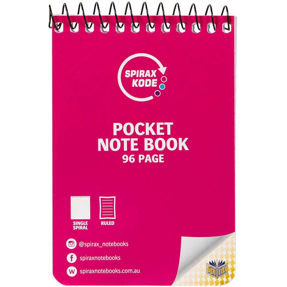 Image for SPIRAX 955 KODE POCKET NOTEBOOK 96 PAGE 77 X 112MM from Emerald Office Supplies Office National