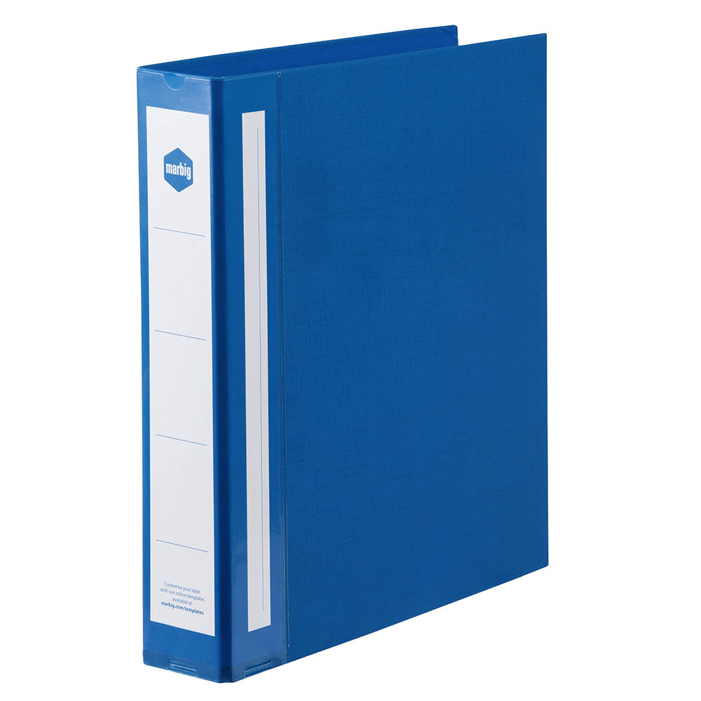 Image for MARBIG ENVIRO WIDE CAPACITY RING BINDER PE 2D 38MM A4 BLUE from Office National Capalaba
